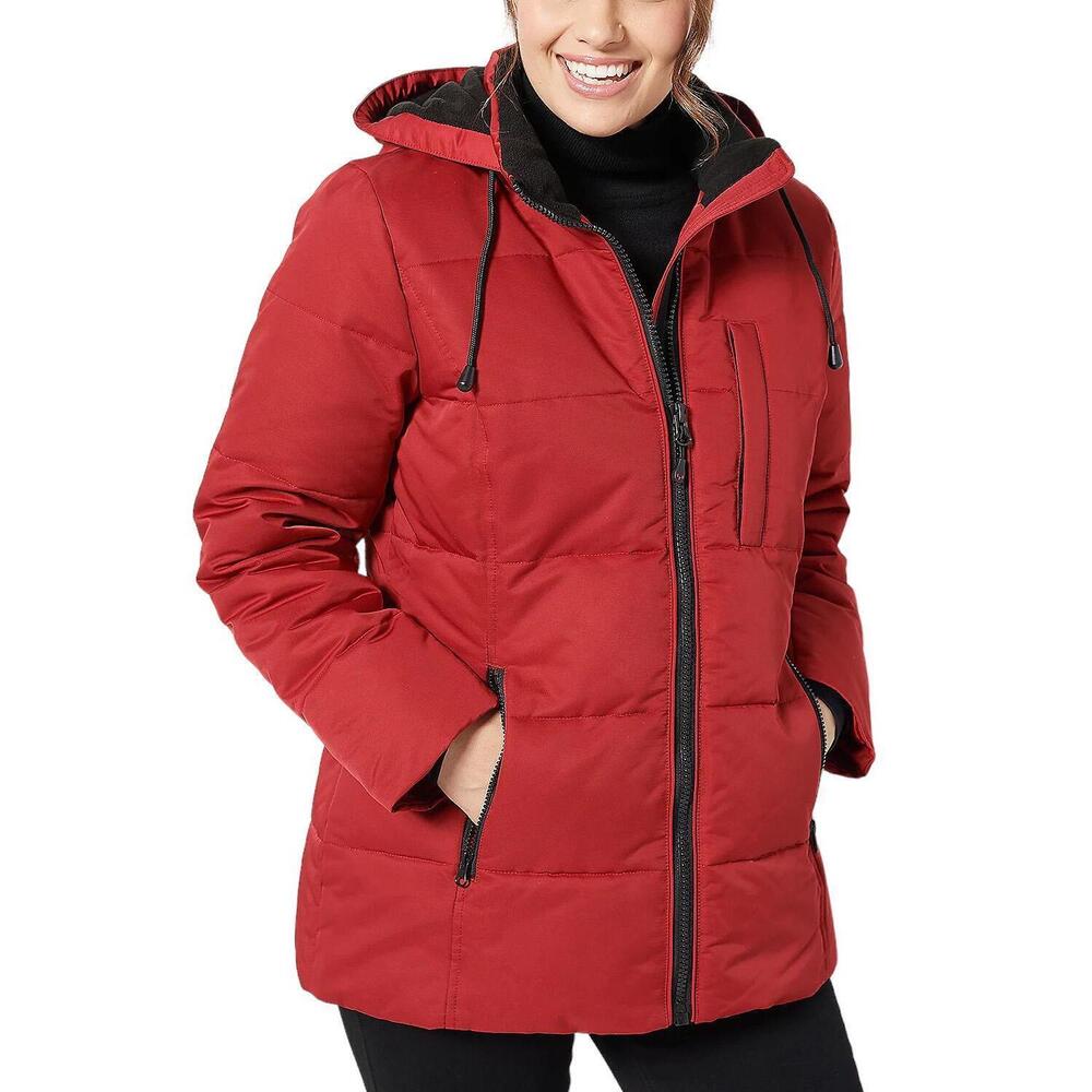 Arctic Expedition Horizontal Quilted Down Coat Chili Pepper - Regular